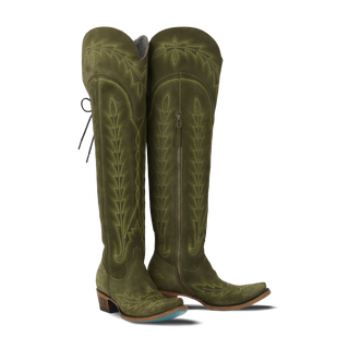 Lexington OTK Corset - Olive Suede