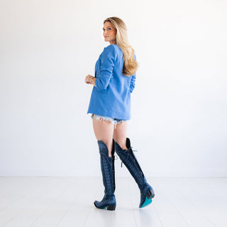 Lexington OTK Corset - Midnight Navy