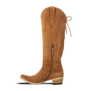 Olivia Jane Knee High Corset - Toffee Suede