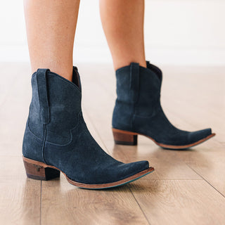 Emma Jane Bootie - Navy Suede