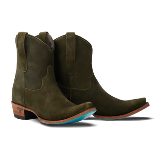 Emma Jane Bootie - Olive Suede