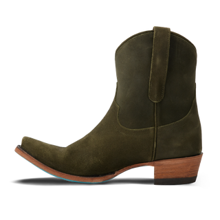 Emma Jane Bootie - Olive Suede