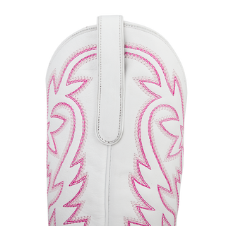 Smokeshow Boot - Matte White and Neon Pink