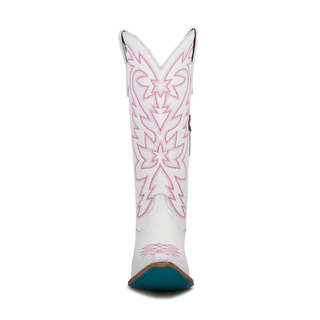 Smokeshow Boot - Matte White and Neon Pink