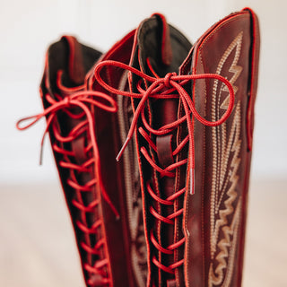 Monica Knee High Corset - Smoldering Ruby