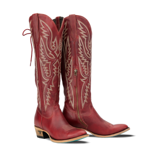 Monica Knee High Corset - Smoldering Ruby