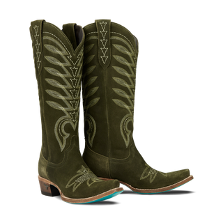 Squash Blossom Boot - Olive Suede