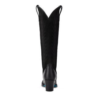 Jentry Knee High Boot - Jet Black & Soft Black Suede