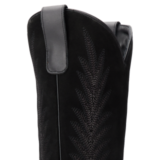 Jentry Knee High Boot - Jet Black & Soft Black Suede