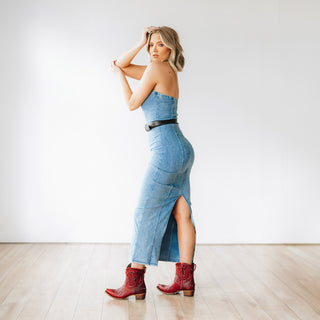 Cossette Bootie - Smoldering Ruby