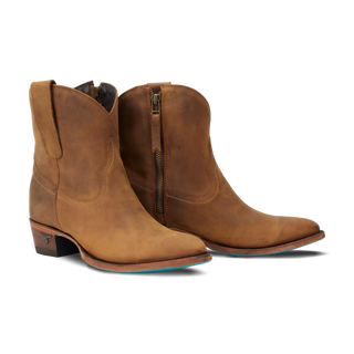 Plain Jane Bootie - Burnt Caramel