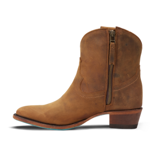 Plain Jane Bootie - Burnt Caramel