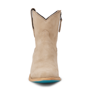 Plain Jane Bootie - Latte Suede