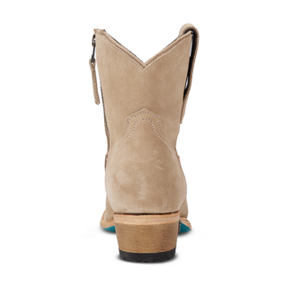 Plain Jane Bootie - Latte Suede