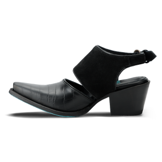 Plain Jane Slingback Mule - Soft Black Suede