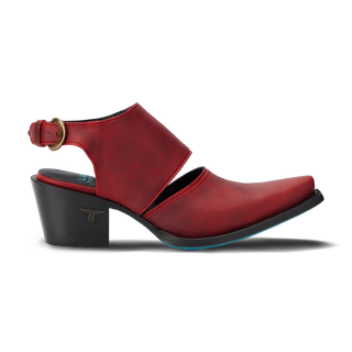 Plain Jane Slingback Mule - Smoldering Ruby