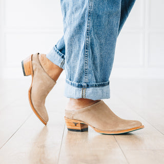Plain Jane Mule - Latte Suede
