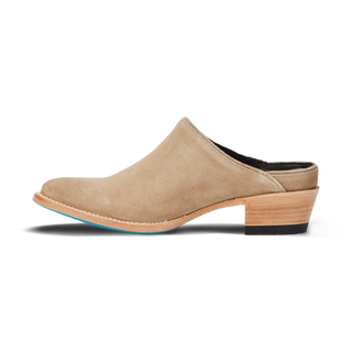 Plain Jane Mule - Latte Suede