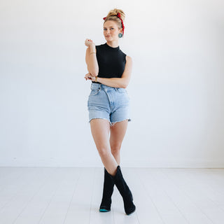 Emma Jane Boot - Soft Black Suede