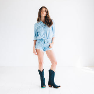 Emma Jane Boot - Navy Suede