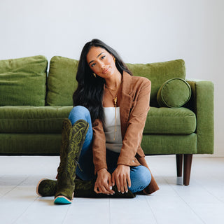 Sandaga Knee High - Olive Suede