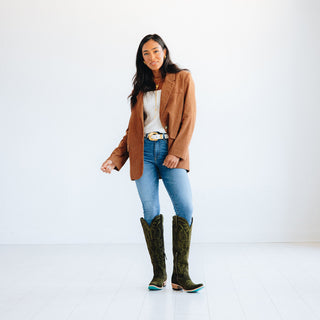 Sandaga Knee High - Olive Suede