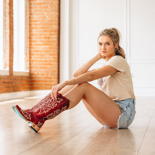 Saratoga Square Boot - Smoldering Ruby