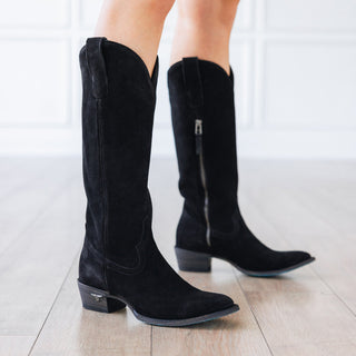 Plain Jane Boot - Soft Black Suede