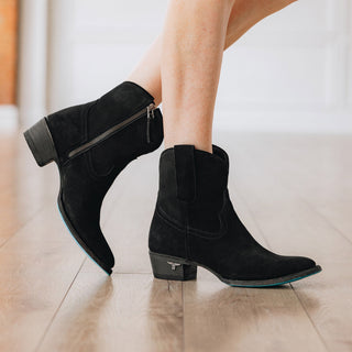 Plain Jane Bootie - Soft Black Suede