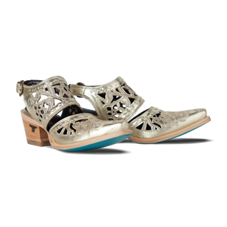 Robin Cut Out Slingback Mule - Champagne Metallic