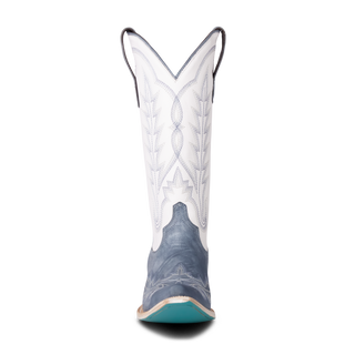 Lexington Boot - Washed Denim/Matte White