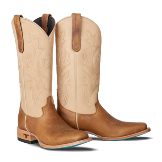 Classic Square Boot - Desert Clay & Pale Ivory