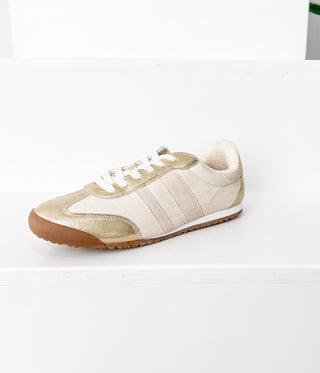 Madrid Sneaker in Beige/Gold
