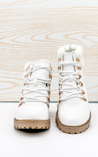 Pinkas Bootie in White - Rural Haze