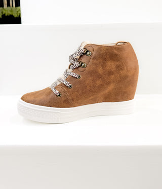 Tiburon Hidden Sneaker Wedge in Tan