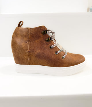 Tiburon Hidden Sneaker Wedge in Tan
