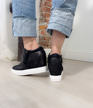 Timmibelle Wedge Sneaker in Black